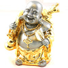 Amherst Pewter PG9602 24K Gold Trimmed Laughing Buddha Pewter Figurine - 4 1/4"