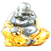 Amherst Pewter PG9605 24K Gold Trimmed Laughing Buddha Pewter Figurine - 5"